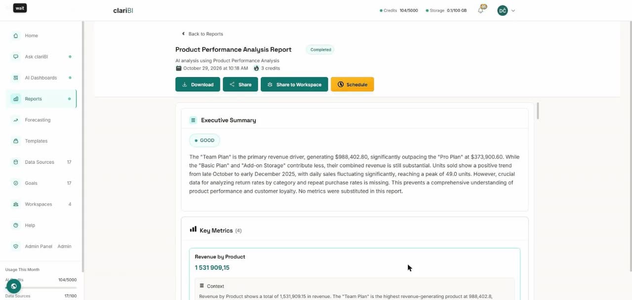 Generate a report: video tutorial